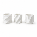 Geometric Faceted Planter | 3D Printed | NOZZLECO