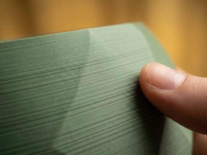 Close-up of 3D print layers