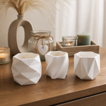 Geometric Faceted Planter | 3D Printed | NOZZLECO