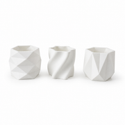 Geometric Faceted Planter | 3D Printed | NOZZLECO