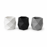 Geometric Faceted Planter | 3D Printed | NOZZLECO