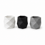 Geometric Faceted Planter | 3D Printed | NOZZLECO